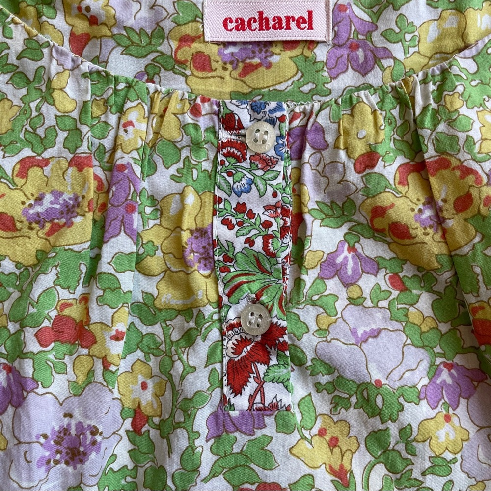 CACHAREL TOP DRESS GIRLS 2T FLORAL FRENCH DESIGNER PATCHWORK COTTAGECORE… - Picture 3 of 8